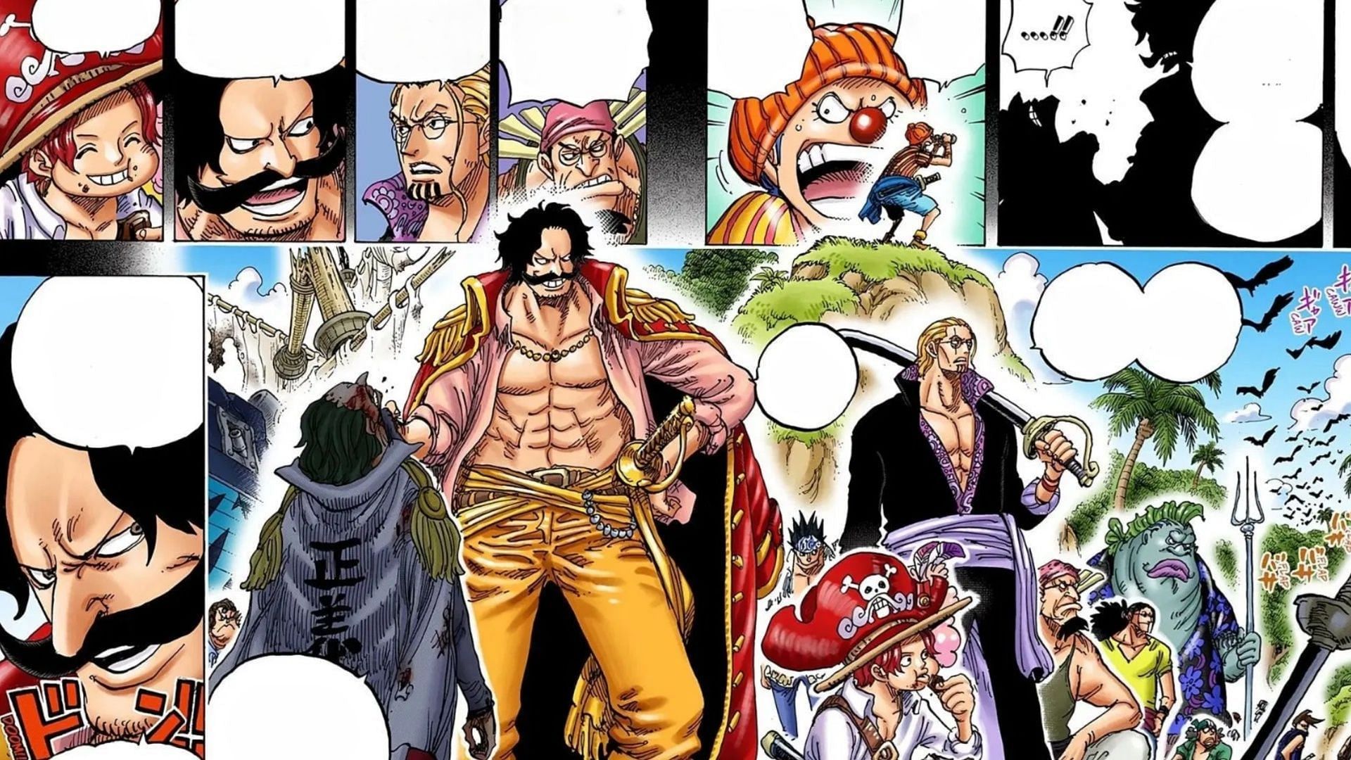 The Roger Pirates as seen in the manga (Image via Shueisha)